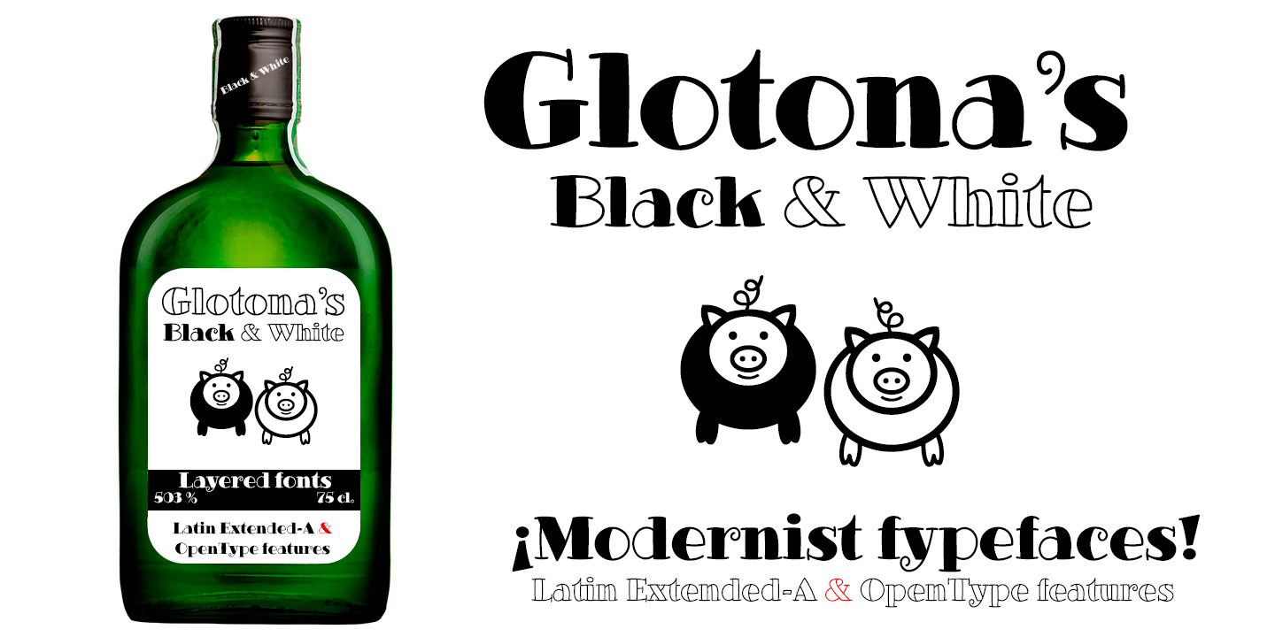 Glotona White Font preview